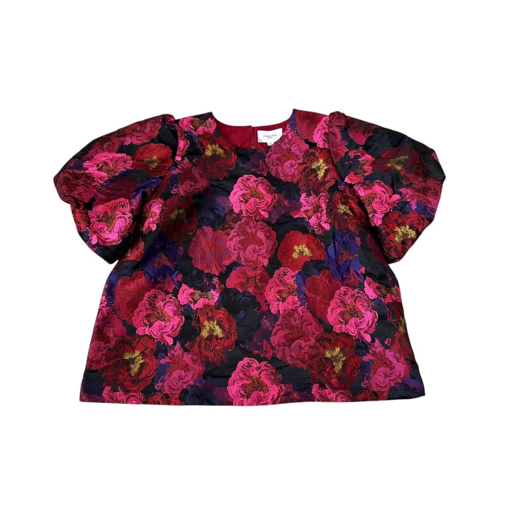 Pomander Place Camellia Jacquard Lyla Blouse Size XXL